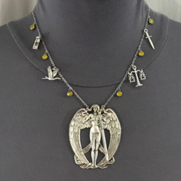 “Nemesis: Goddess of Retribution" Greek Roman Mythology Handmade Necklace, Sword - Picture 6 of 15